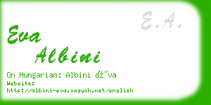 eva albini business card